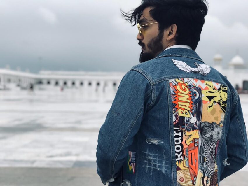 Photo denim vest